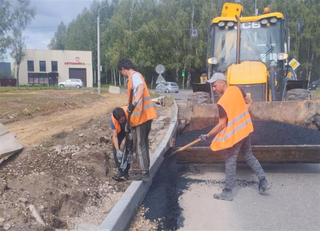 Подрядчик завершает асфальтирование новой дороги в Костроме 