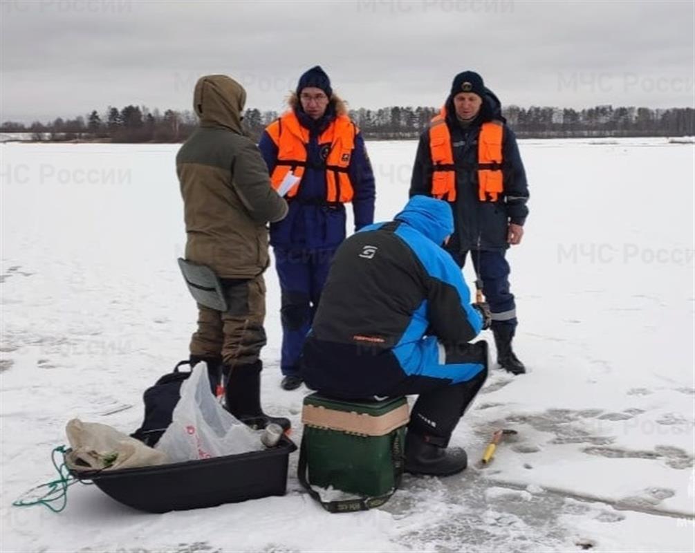 Инспекторы ГИМС предупреждают костромских рыбаков об опасности выхода на тонкий лед

