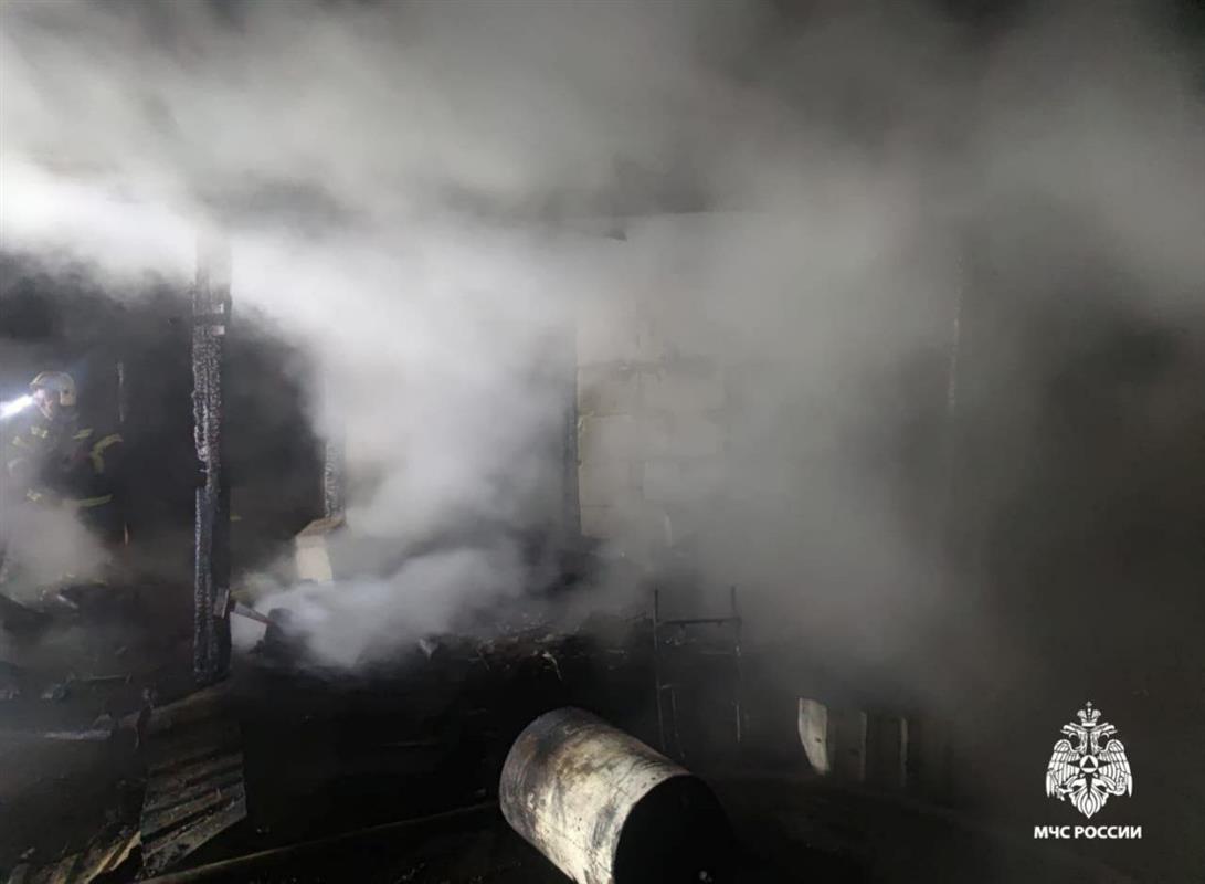 Дачный дом и хозпостройка загорелись ночью в костромском СНТ