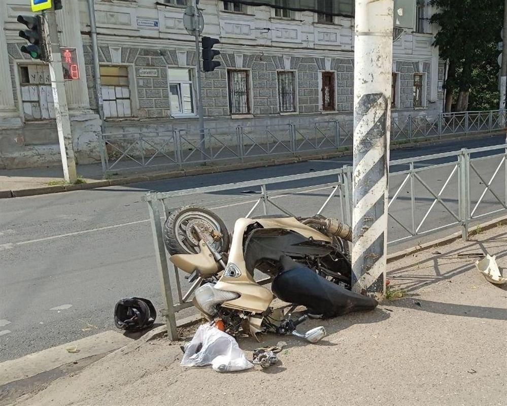 На костромских дорогах участились случаи аварий с участием мототранспорта