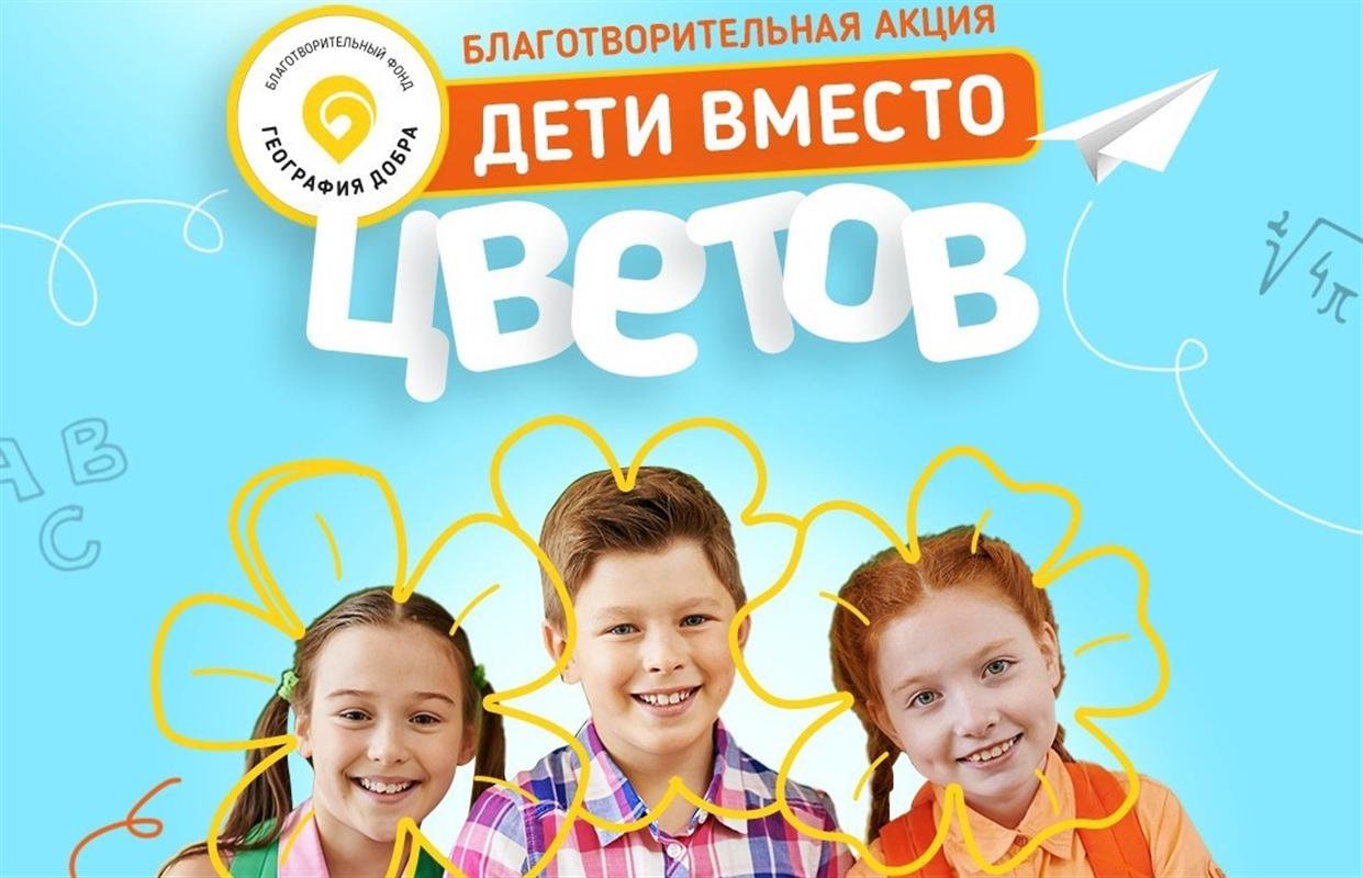 «Дети вместо цветов»: костромичи могут начать новый учебный год с доброго дела
