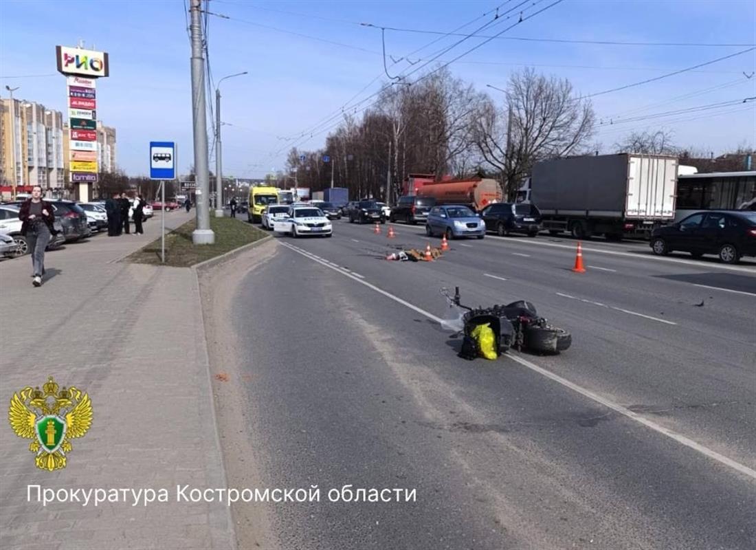 По факту гибели водителя электроскутера в Костроме Госавтоинспекция проводит проверку