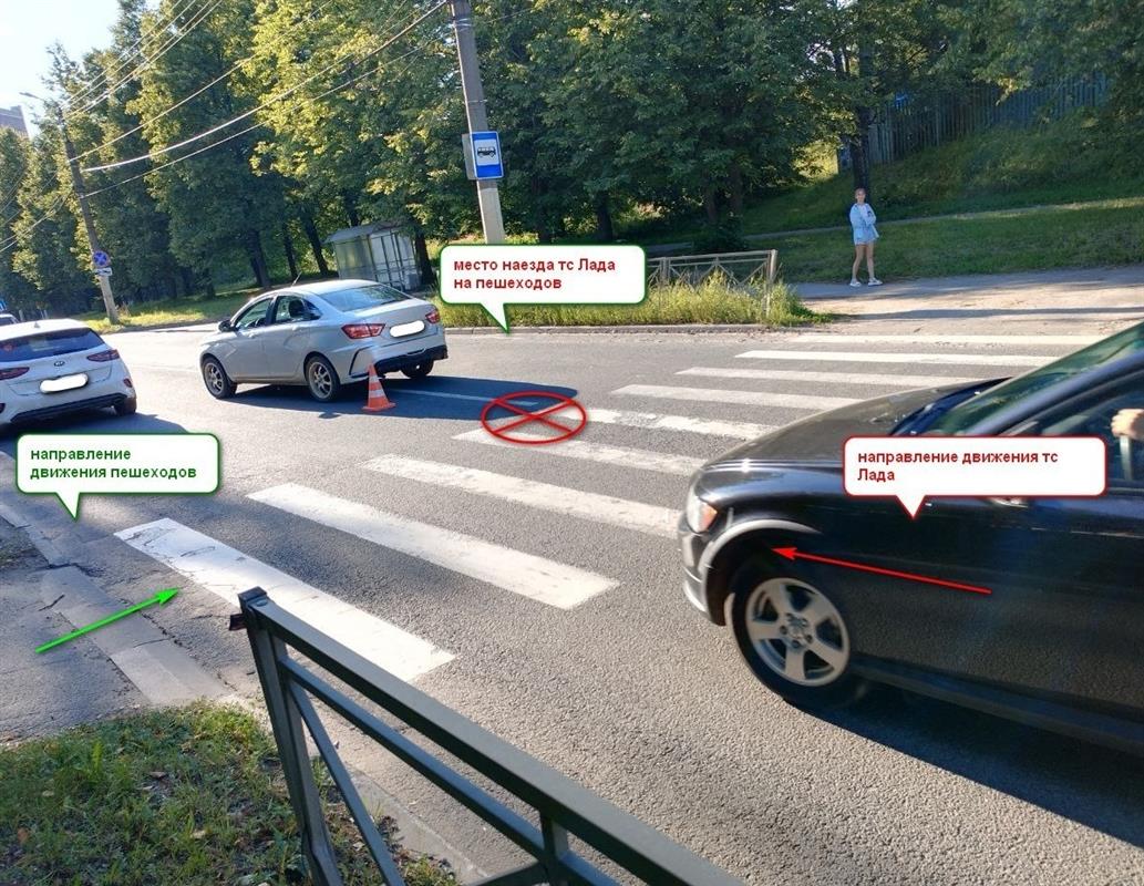 В Костроме на пешеходном переходе сбили троих подростков