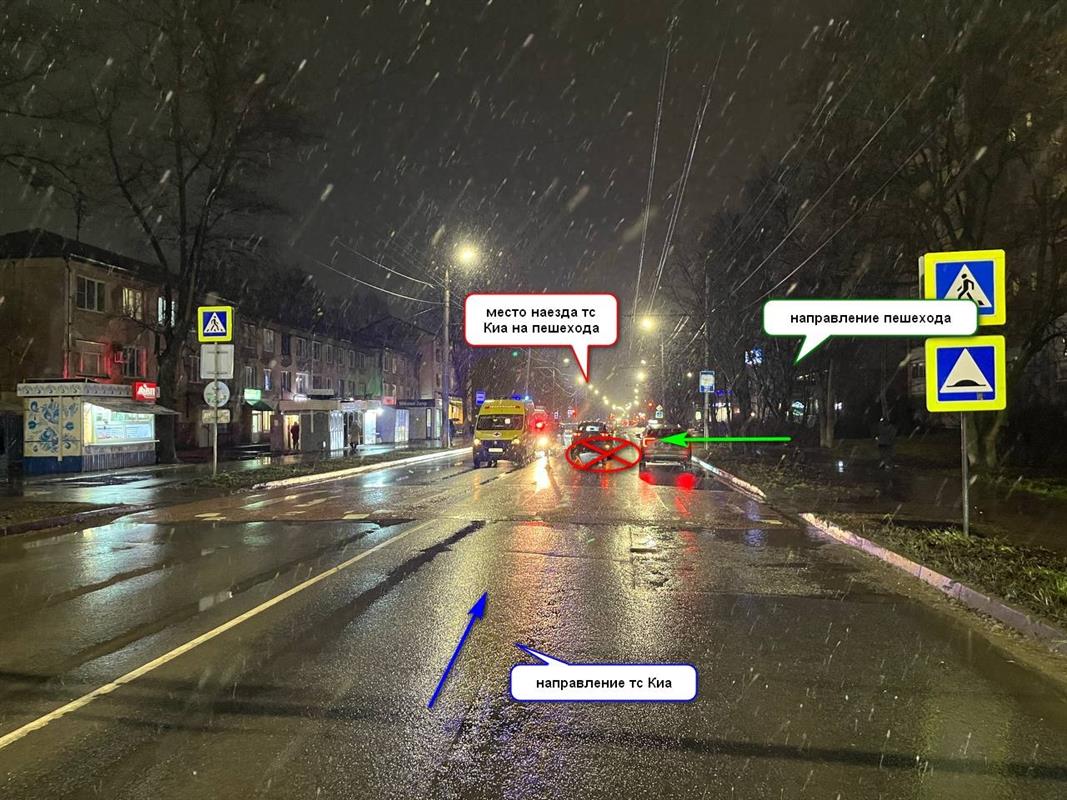 Костромичка, переходившая дорогу не по правилам, оказалась под колёсами иномарки
