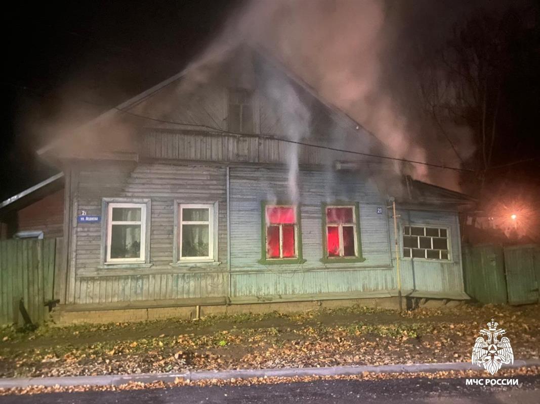 В костромском райцентре во время пожара в жилом доме погиб мужчина 