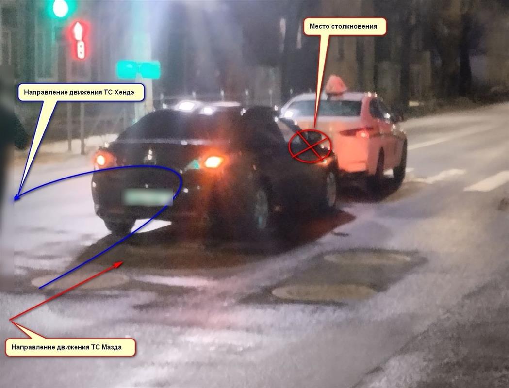 В Костроме иномарка столкнулась с учебной машиной автоинструктора 