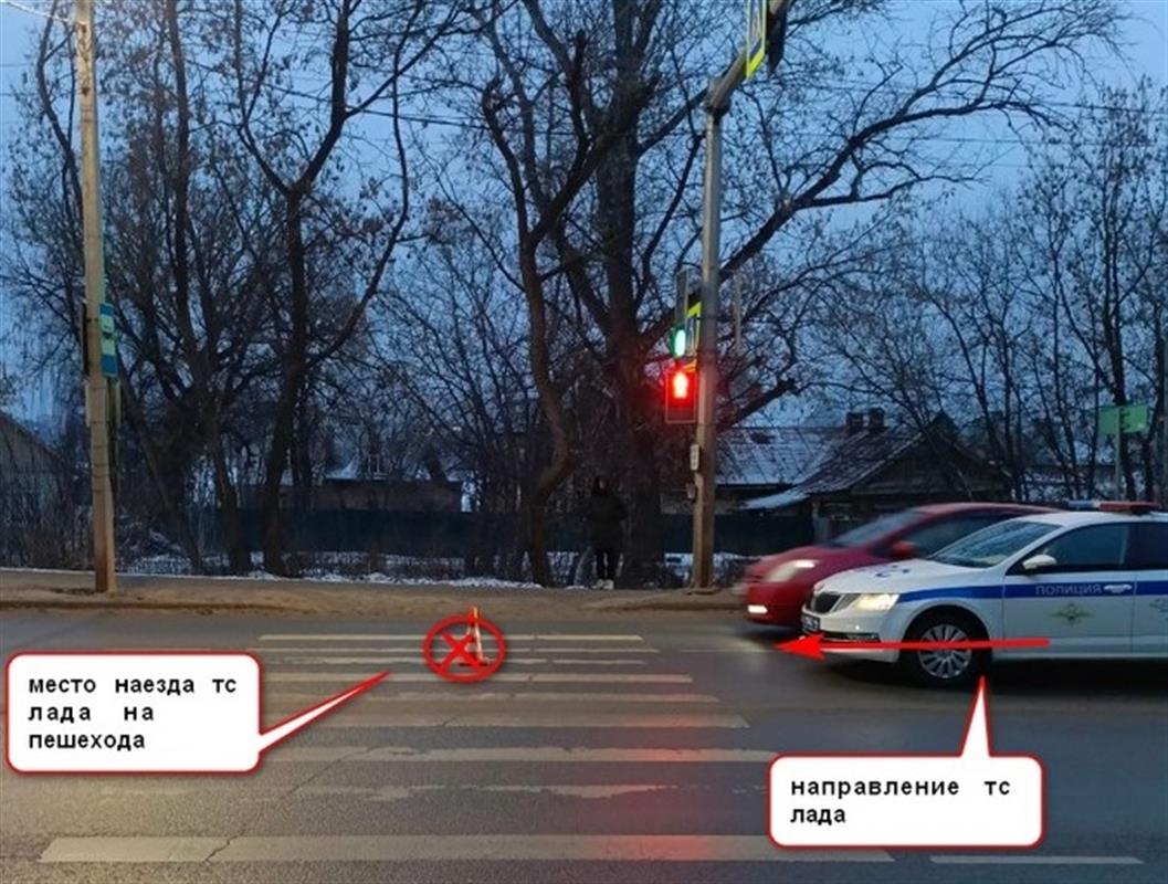 Костромичка на переходе нарушила дорожные правила и оказалась под колёсами автомобиля
