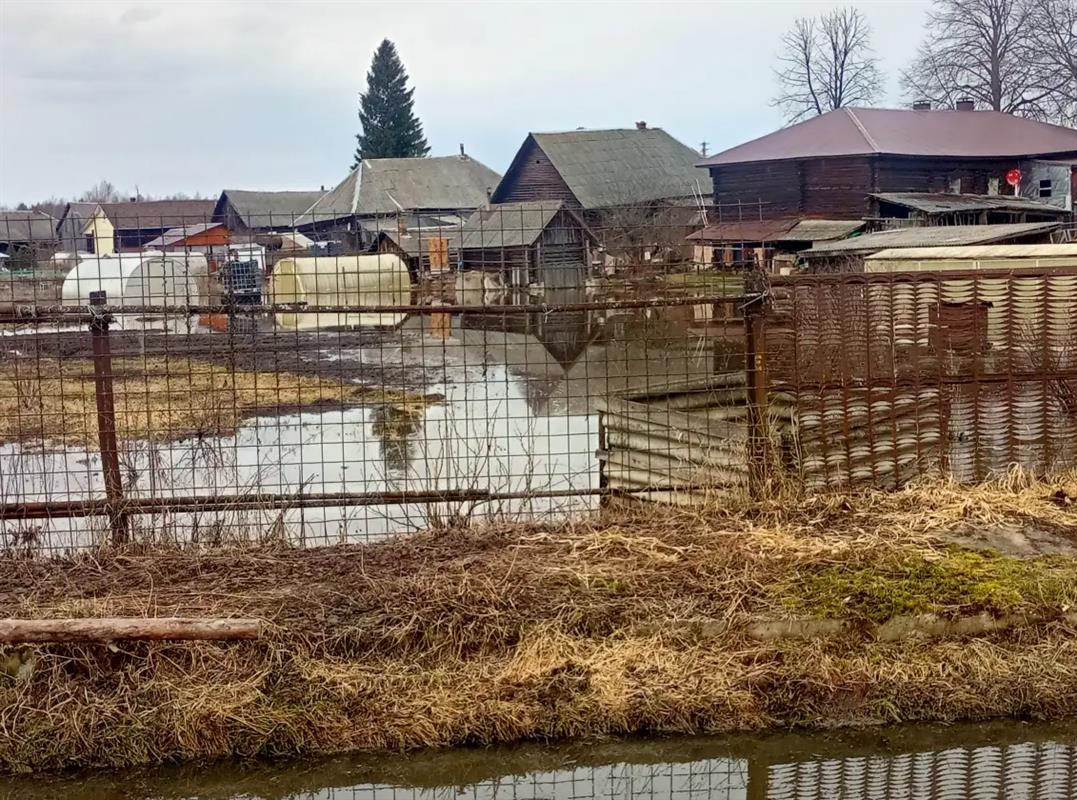 В Костромском районе подтопило приусадебные участки