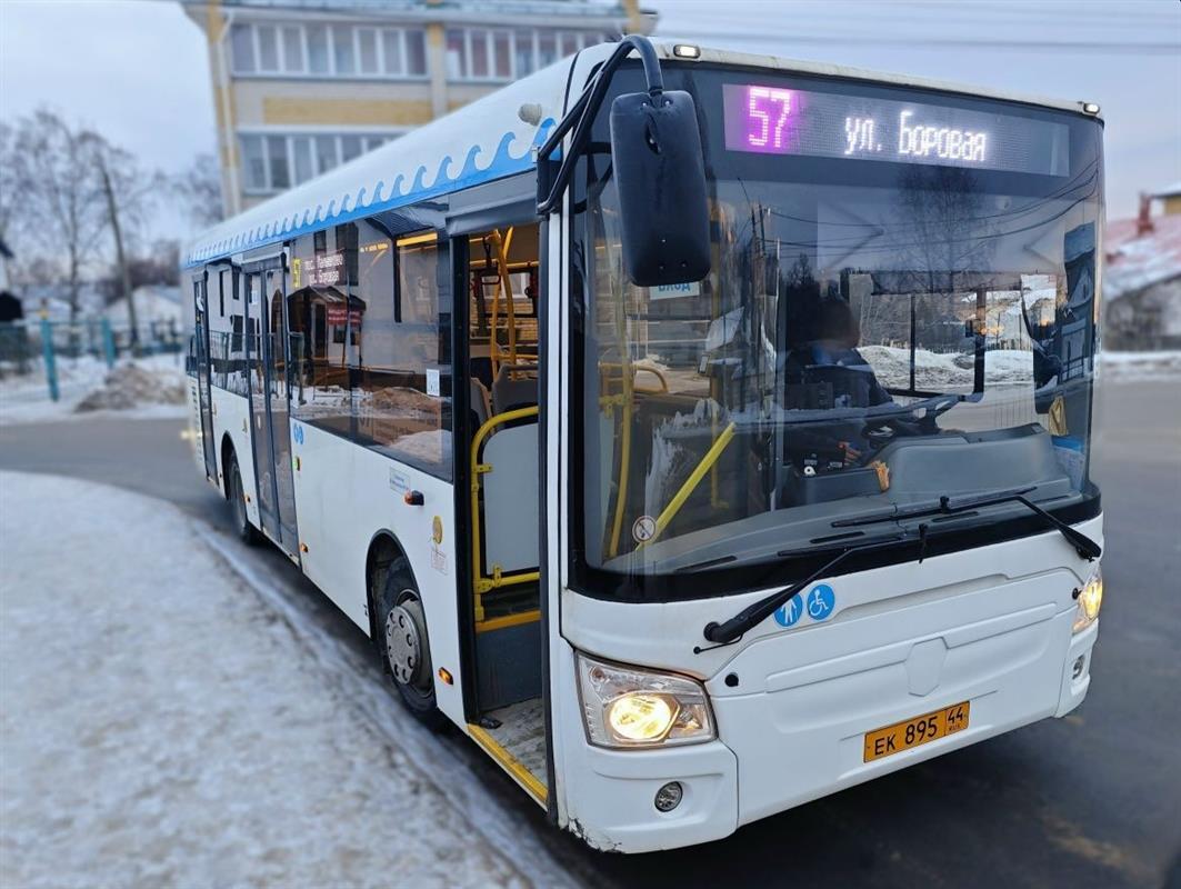 На время Рождественского богослужения в Костроме изменится маршрут автобусов №2 и 57