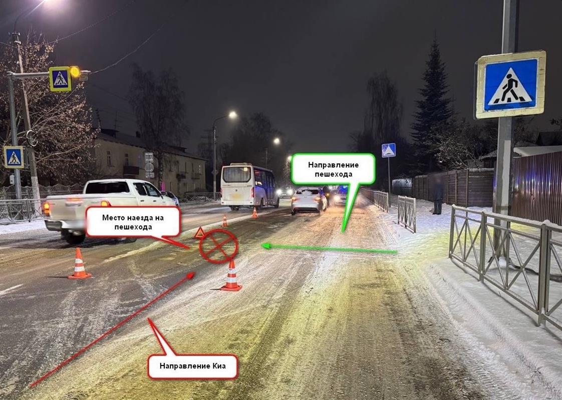 Костромичка за рулём иномарки не пропустила и сбила переходившего дорогу пешехода