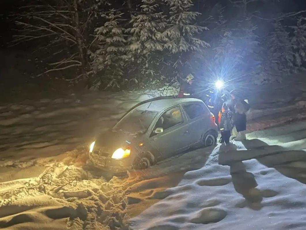 Костромские пожарные пришли на помощь семье, оказавшейся в снежном плену